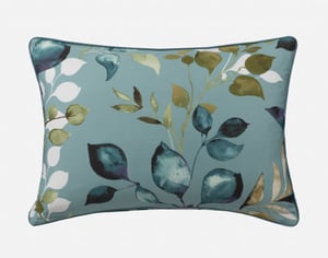 QE Home Ellery Pillow Sham, Botanical, Blue, King