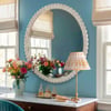 Larger Flynn mirror in white