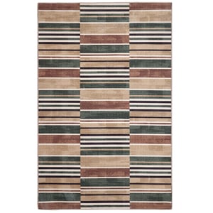 Savanna Stripe Natural Eco-Washable Rug - 185x275cm