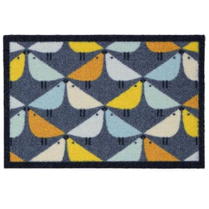Lintu Blue Outdoor Doormat - 50x75cm