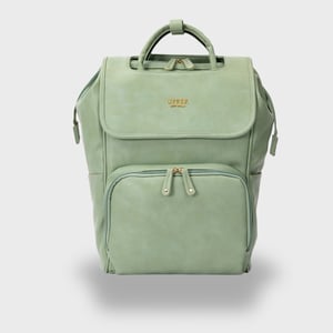 La Madison- Chic Spacious Commuter Backpack (21L) - Olive Green (Sageleaf) / Large 12 x 17H 21L
