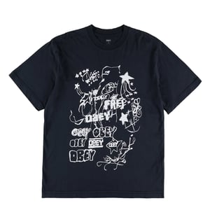 Obey Womens Firework Type Black
