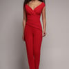 Goddiva Bardot Scuba Romper - Red