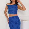 Neon Night Crop Top Blue