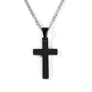 Jeulia Religious Cross Stainless Steel Men's Necklace
