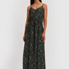 Strappy Maxi Dress - Emerald Fields / 3XL