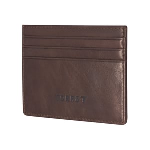 Leather Credit Card Holder (for Cash and Cards) - Dark Brown
