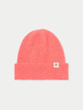Cashmere Rib Knit Beanie - One Size / coral / AK0231-0505/0000