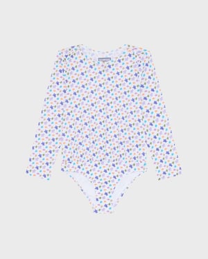 Vilebrequin - Girls Rashguard One-piece Swimsuit Micro Ronde Des Tortues - Rashguard - Galaxie - White - Size 6