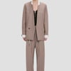 Victoria Beckham Collarless Jacket In Limestone - Size 8 UK