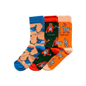 Orange Lover 3 Bamboo Sock Set | UK Adult 7-11