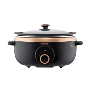 3.5L Black and Gold Matte Slow Cooker With 3 Heat Settings