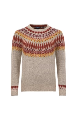 Weird Fish Lowell Fair Isle Jumper Chalk Size 8