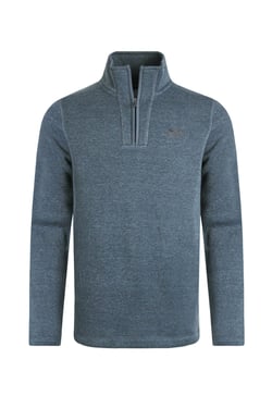 Weird Fish Stowe Eco 1/4 Zip Soft Knit Fleece Dusty Blue Size XL
