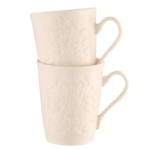 Belleek Classic Field of Shamrock Mugs Set of 2  - Extra 25% off with LC25