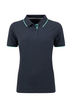 Weird Fish Pammie Organic Cotton Pique Polo Shirt Navy Size 8