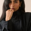 Dark Navy Funnel Neck Trinity Bomber Jacket