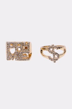 AKIRA Pay Me Ring Set | Size 8
