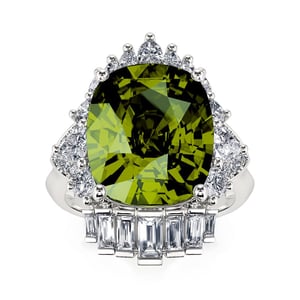 Jeulia Unique Halo Cushion Cut Sterling Silver Ring