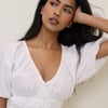 White Ruched Billie Top