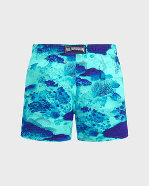 Vilebrequin - Men Stretch Short Swim Shorts Coral Reef - Swimwear - Monrise - Blue - Size XXXL