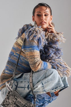 AKIRA Fringe For Days Sweater | Size Medium