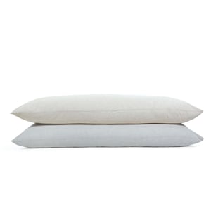 Luke 18" X 60" Cotton Decorative Body Pillow With Insert   Light Blue