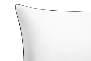 Brilliant White Pure Silk Pillowcase - Super King / Charcoal