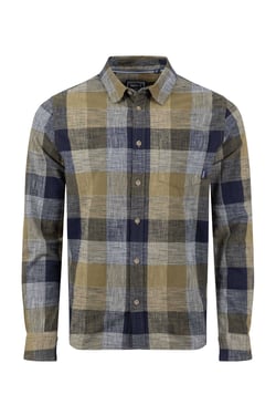 Weird Fish Sode Organic Cotton Brushed Long Sleeve Check Shirt Green Size S