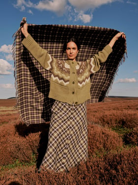 Penrith Throw in Lilac Tartan