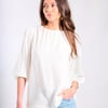 White Puff Sleeve Blouse - 14