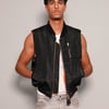 Bomber Gilet in Black
