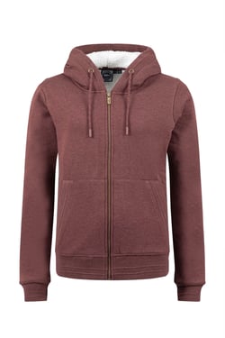 Weird Fish Sevanna Borg Lined Jersey Hoodie Bitter Chocolate Size 8