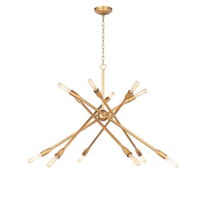 Cobra Large Natural Brass Chandelier