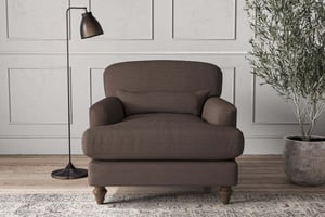 nkuku Deni Armchair | Make To Order | Recycled Cotton Mocha | No Colour