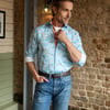 Racing Lines Powder Blue Shirt
