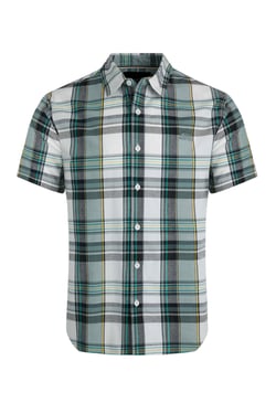 Weird Fish Judd Short Sleeve Check Shirt Dusty White Size 3XL