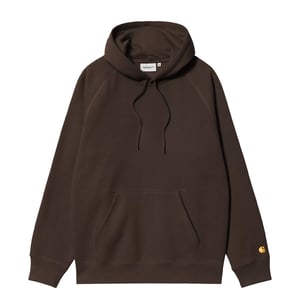 Carhartt WIP Hooded Chase Sweat Tobacco / Gold
