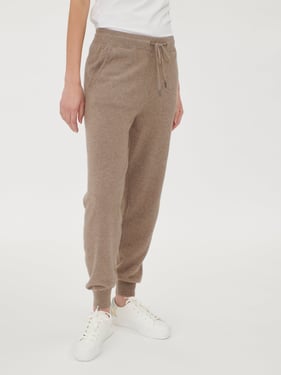 Organic Color Cuffed Cashmere Jogger - 2XL / Beige / WK29-57