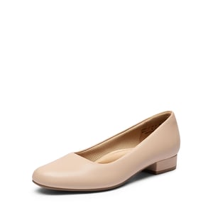 DREAM PAIRS Classic Low Block Heel Slip On Pumps