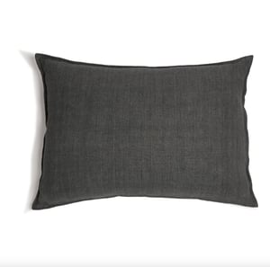 Montauk 28" X 36" Large Decorative Bed Pillow With Insert   Charcoal