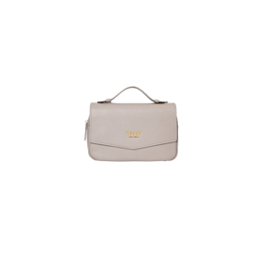 Leather Fanny Bag Travel Bag - On-the-Go Travel Pack ( Stone ) - Silvery Grey--pebble shore
