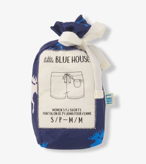 Women's Blue Moose Polyknit Pajama Shorts