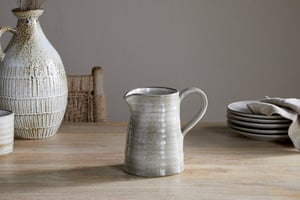 nkuku Valinha Earthenware Jug | Serveware | One Size | Grey