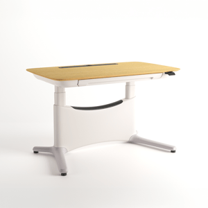 COLAMY LumiDesk All-in-1 Electric Height Adjustable Desk - 47.2"x 27.6"-Pre Order / White Oak-White / VENEER