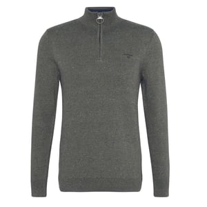 Barbour Cotton Tainsbury Half Zip Sweater Olive