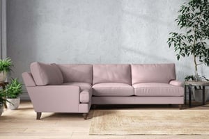 nkuku Marri Left Hand Corner Sofa | Make To Order | Grand | Recycled Cotton Lavender
