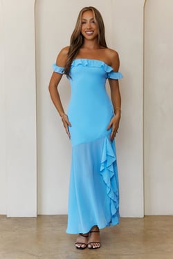 Flirt With Style Maxi Dress Blue