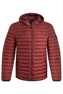 Weird Fish Flete Lightweight Showerproof Padded Hooded Jacket Foxberry Size 2XL