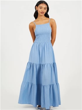 Brave Soul Mia Midi Dress - Blue - XL